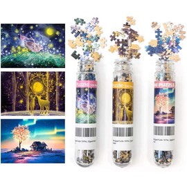 Pack of 3 Landscape Mini Puzzles 150 Pieces for Adults Small Puzzle 6 x 4 Inch House Entertainment Toy Home Decor Puzzles