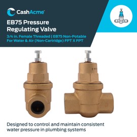 Cash Acme 3/4 Inch EB75 FPT x FPT Pressure Regulator Valve (PRV), 45 PSI, 23000-0045