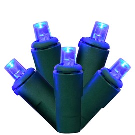 UL Certified Blue Wide Angle LED Christmas String Lights, 66 Ft 200 LED Commercial Grade 5mm Christmas Light Set, Connectable Home Decor Lights for Patio Garden Wedding Holiday (Blue)