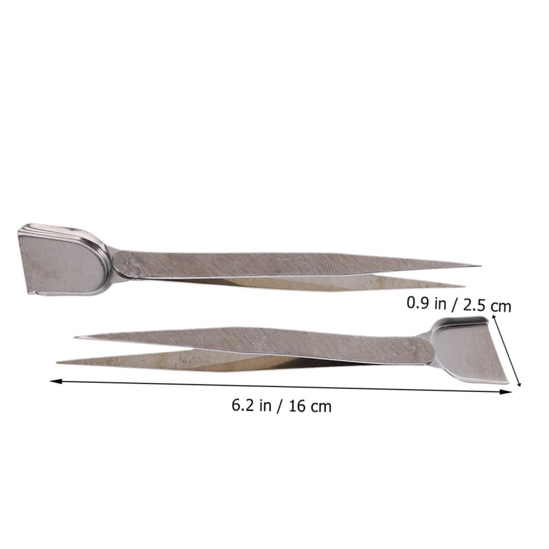 Hohopeti 2pcs Professional Jewelry Tool Tweezers with Spatula for Rhinestone
