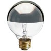 Satco S3861 Incandescent 40W 120V Globe G25 Silver Crown Decorative
