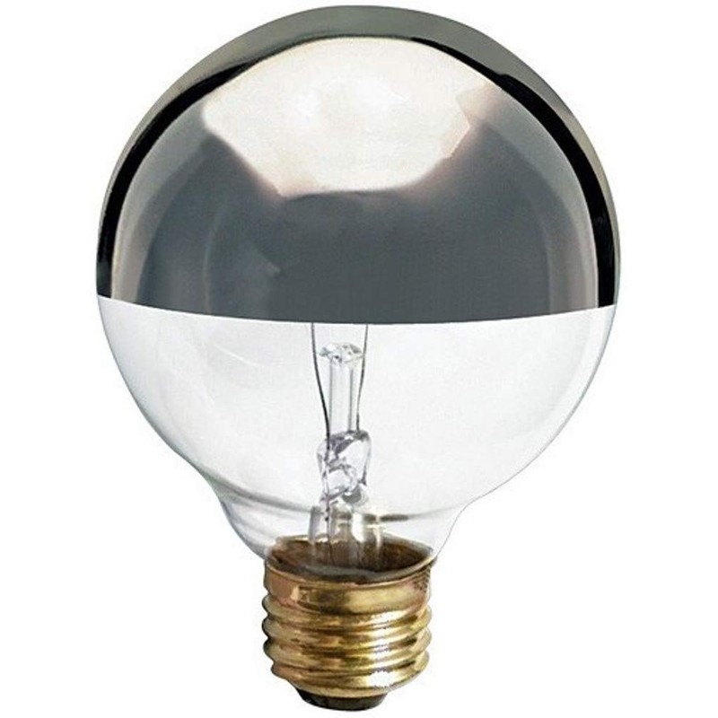 Satco S3861 Incandescent 40W 120V Globe G25 Silver Crown Decorative