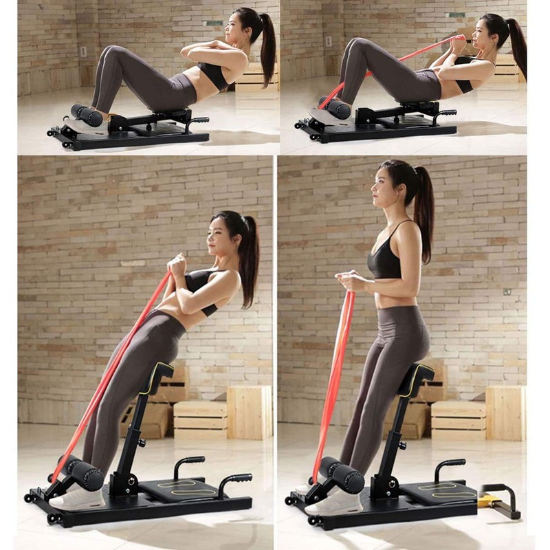 ARLIME Sissy Squat Machine, Multifunctional Squat Machine w/ Sit-ups, Lean