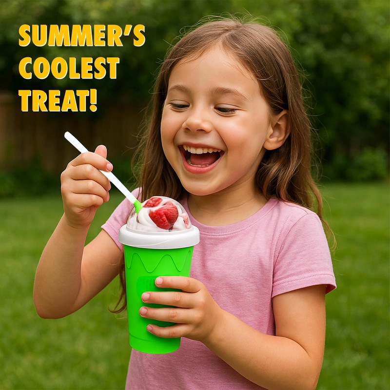 Slushy Cup & Slushy Maker, Portable Smoothie Slushie Squeeze Cup