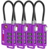 TSA Approved Cable Luggage Locks, Re-settable Combination with Alloy Body
