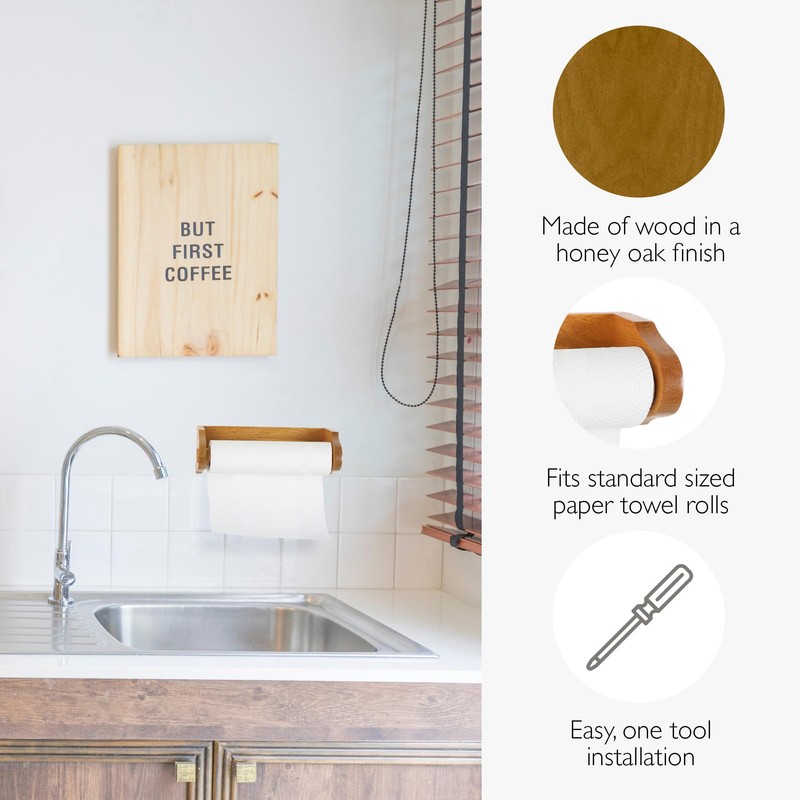 Design House Dalton Paper Towel Holder, Wall Mount, Easy Installation,