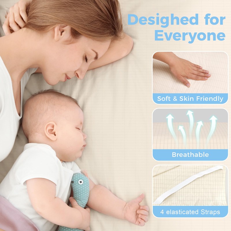 VigorVortex Grounding Bed Sheet Grounding Mat 90% Organic Cotton and