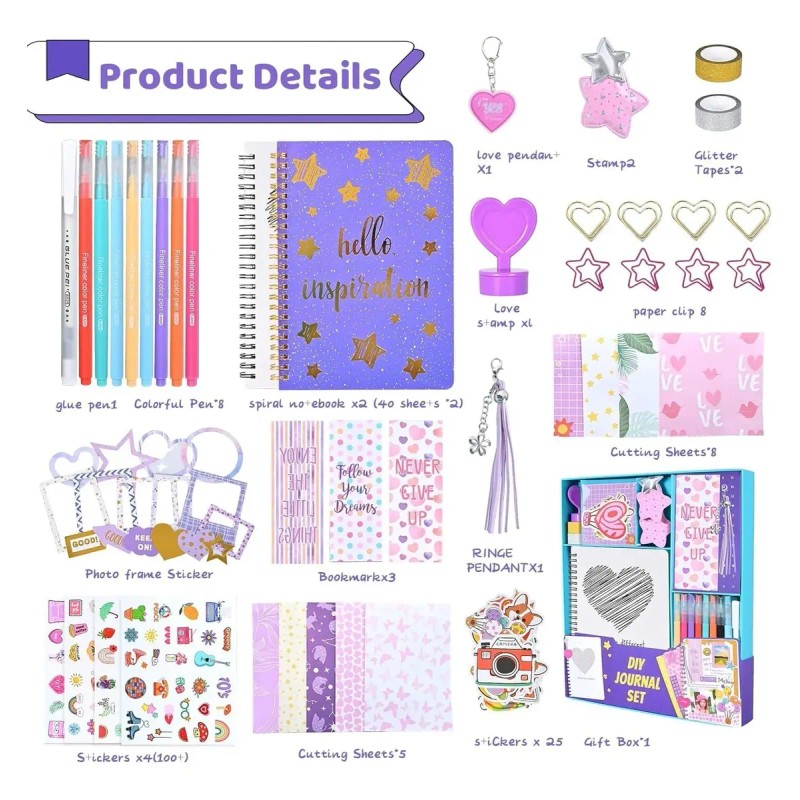 Kit De Diario Para Niñas Agendas Diy Juego De Albumes