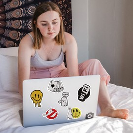 200 PCS Street Fashion Tide Brand Sticker Pack Cute Aesthetic Trendy Vinyl Stickers for Teens Kids Girls and Boys, Perfect for Car Motorcycle Bicycle Skateboard Luggage Waterbottle Decal Graffiti Patches