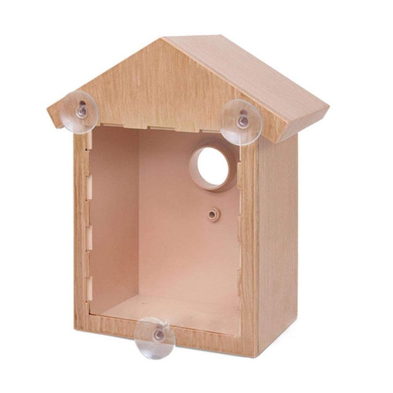Accrie Outdoor Wooden DIY Bird Nest Cage Bird Feeder with