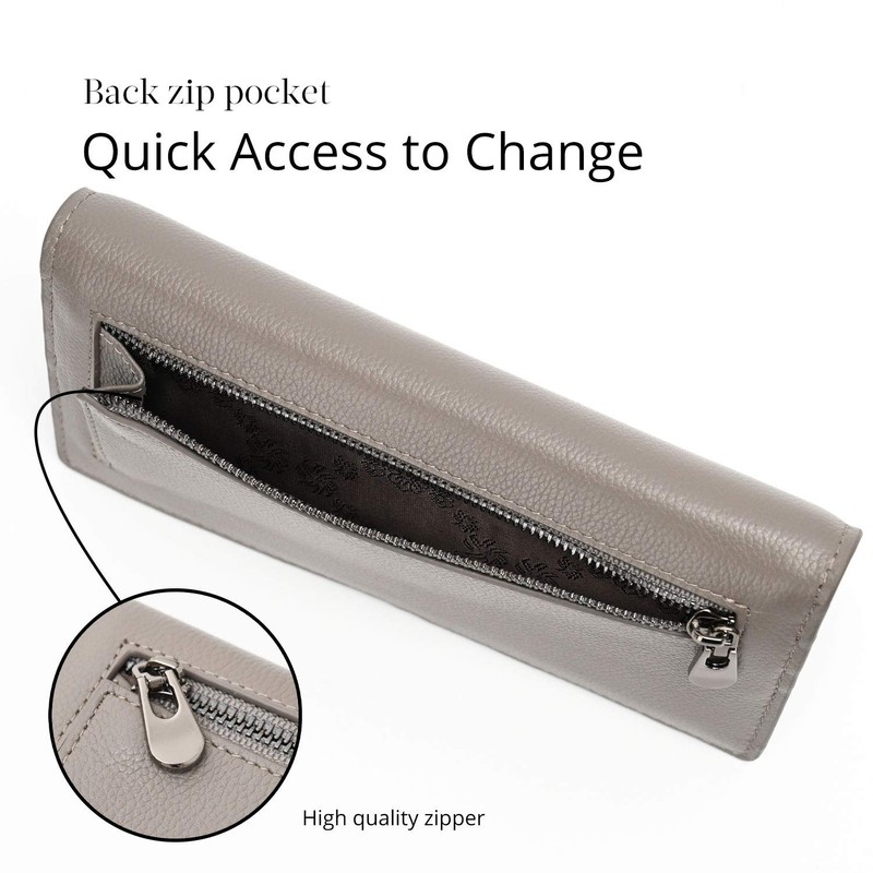 Bveyzi Ultra Slim Thin Leather RFID Blocking Credit Card Holder