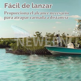 Red de pesca Neween de 6 pies con trampa para camarones y plomada de zinc
