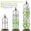 Metal Garden Obelisk Trellis for Climbing Plants Outdoor，Rose Bush Round