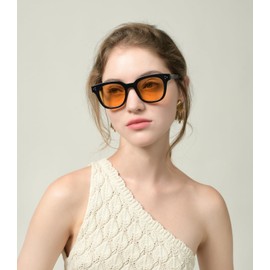 WANAKA Noir Solis Trendy Square Sunglasses for Women Men, TR90 Frame, TAC Polarized Lens, UV400 Protection, Unisex