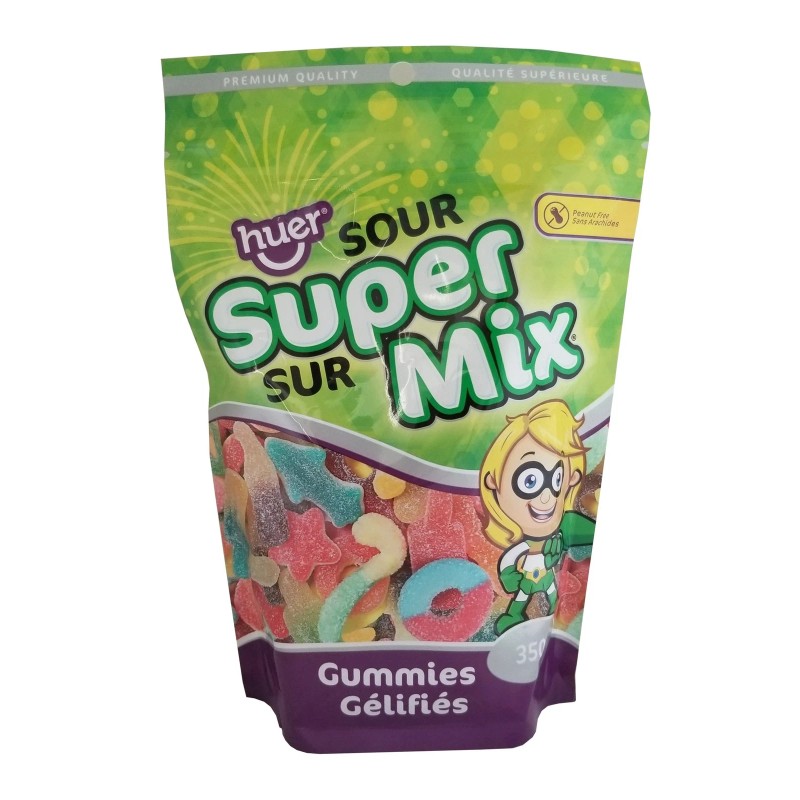 Huer Sour Super Mix Gummies, 350g/12 oz