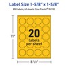 Avery Printable Square Scalloped Labels with Sure Feed Technology, 1-5/8"