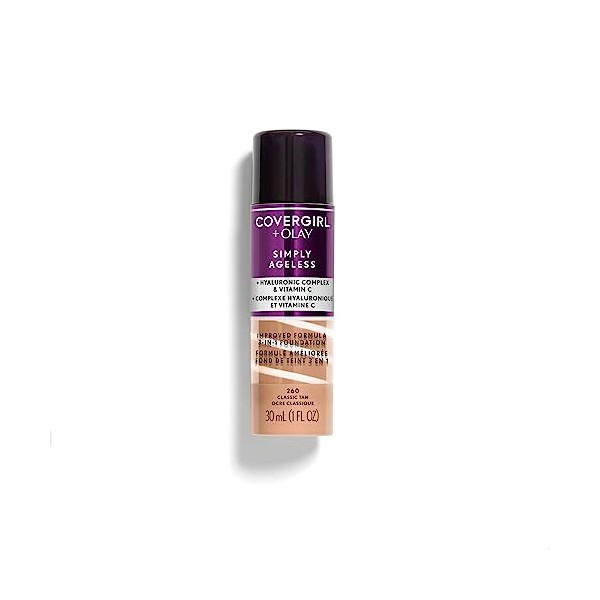 COVERGIRL COVERGIRL & Olay Simply Ageless 3-in-1 Liquid Foundation, Classic
