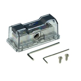 Scosche EFX Delta DGB04 Compact 12V Ground Block - Car Audio 4-Way Distribution Block 1 0/4 Gauge in 4 4/8 Gauge Out - 12 Volt Power Amp Distribution Block Splitter for Automotive and Marine