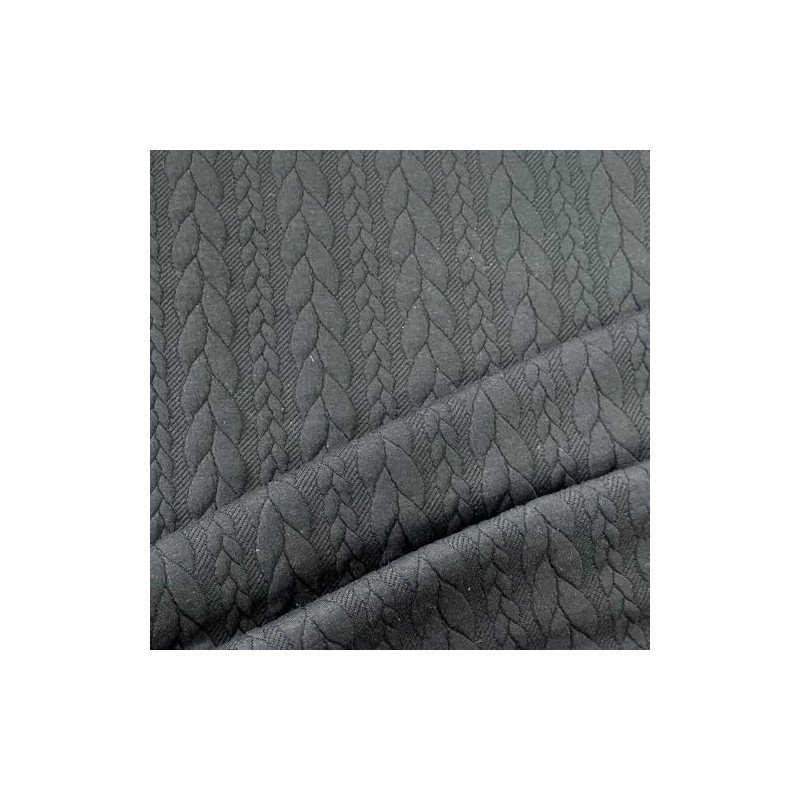 Cable Knit Jersey Fabric, 150cm Wide, Textured Pattern, Select Colour