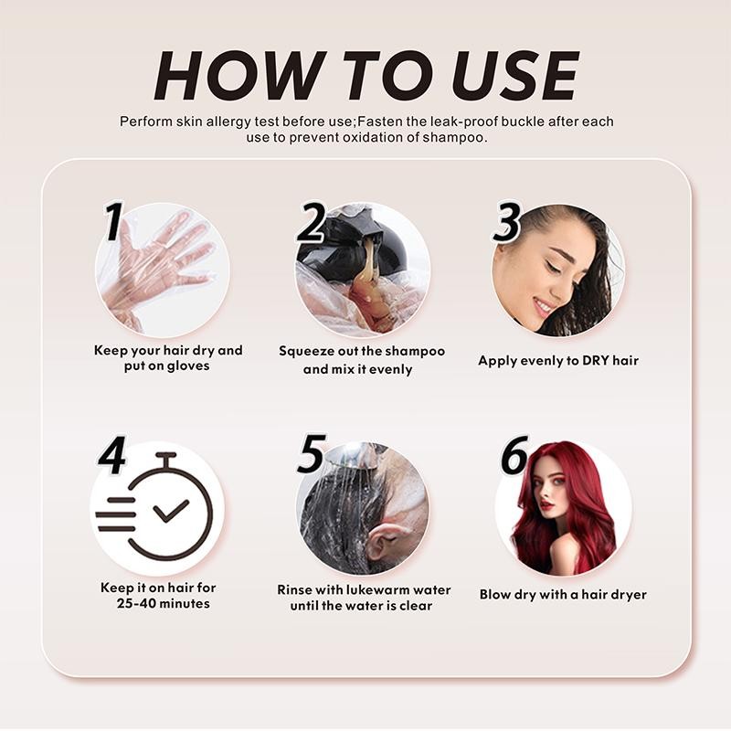 3-in-1 Hair Dye Shampoo, Herbal Gray Coverage, TOAE Unisex Formula,