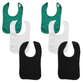 UD2 6 Baby Bibs NC_0908 Product Category ICsFabric: 100% Cotton, Color: Green/White/Black