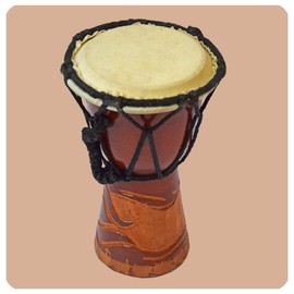 Djembe | Carved 15 cm | Bongo African Drum Intricate Carving