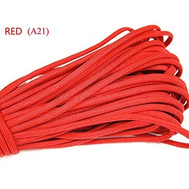 1pcs 100ft 550 Paracord Parachute Cord Lanyard Mil Spec Type III 7 Strand Core Red(Red)