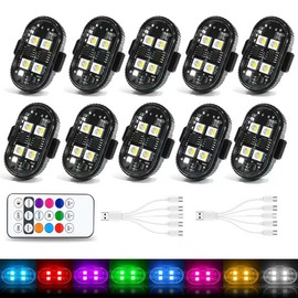 UBAPEV Upgraded 10PCS Wireless LED Strobe Lights with Remote Control