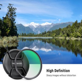 NEEWER 62mm MC UV Protection Filter with Lens Cap, Multi Resistant Nano Coatings/HD Optical Glass/Water Repellent/Scratch Resistant/Aluminum Alloy Ultra Slim Frame/Ultraviolet Filter