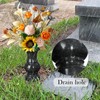 Cemetery Vase, Turned Round Granite Grave Vase Memorial Stone Vases