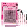 Lash Clusters Kit with 144 Pcs Individual Lashes Cluster Lashes