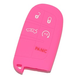 HEM HIGH-END MOTORSPORTS Solid Silicone Rubber Remote Cover for Dodge Challenger 2015-2023 (Hot PInk)