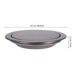 ABOOFAN Drop-in Countertop Trash Bin Lid, Round Waste Chute Lid Stainless Steel Balance Flap Cover Recessed Trash Grommets Swing Trash Can Lid Accessories fit 18-20cm Hole