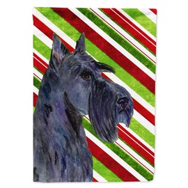 Caroline's Treasures SS4598GF Scottish Terrier Candy Cane Holiday Christmas Garden Flag Mailbox Flag Decorative Yard Flag Banner Outside Patio Artwork Yard Flower Beds, Garden Size, Multicolor