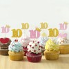 MonMon & Craft 10th Birthday Cupcake Toppers/Children Girls 10th Birthday