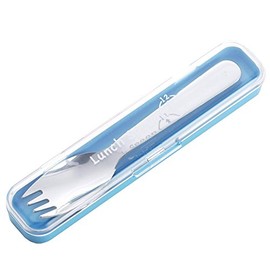 Takakuwa Metal 004669 Lunch Spoon with Case, Straight, Blue