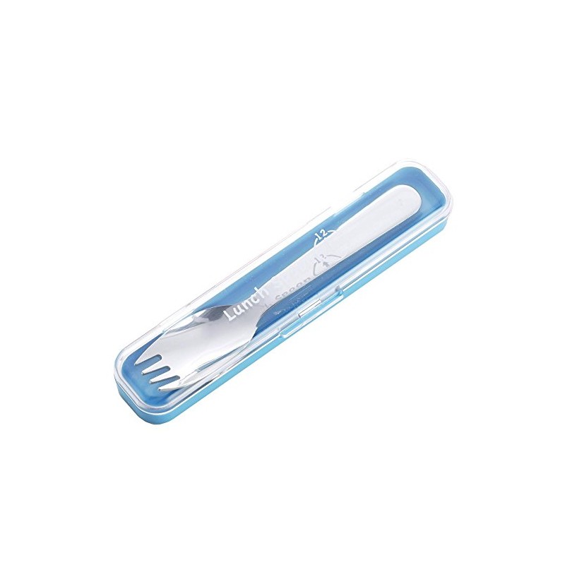 Takakuwa Metal 004669 Lunch Spoon with Case, Straight, Blue