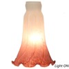 Bieye LS06 Lily Flower Blown Glass Lampshade (White Light Red,