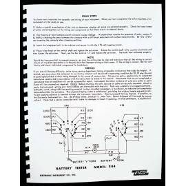 EICO Model 584 Battery Tester Construction Manual
