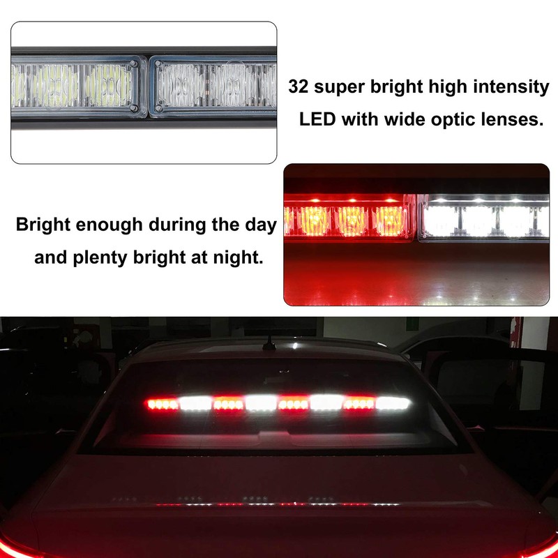 ASPL 36" 32LED Traffic Advisor Light Bar Warning Emergency Strobe