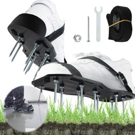 XiXiRan Lawn Aerator Boots, Black Lawn Aerator Shoes with Nails, Lawn Garden Aerator Shoes, Lawn Aerator Universal Size Shoes, Lawn Aerator Shoes Black, Ventilation of the Garden Lawn