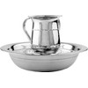Stainless Steel Netilat Yadayim Set – Medium 5.5” Floral Pattern,