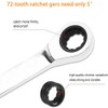 Utoolmart Ratcheting Wrench, 10mm x 12mm Metric Double Box End