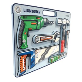 Liontouch Tool Play Set for Toddlers | Foam Sheet with A Toy Power Drill, Hammer, Saw, Screwdriver, Wrench & Nail | Educational Learning Kit for Kid’s Building & Construction Play