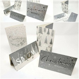 Money Wallets - Silver Snowflakes - (4 Pack) Ideal Christmas Gift Voucher Holder Envelope