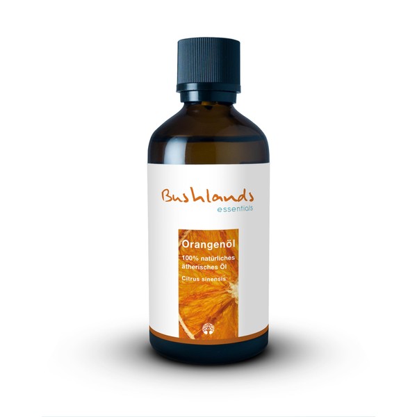 Bushlands Essentials Orange Oil 100 ml - 100% Natural Brazilian Essential Oil of the Plant Citrus Sinensis