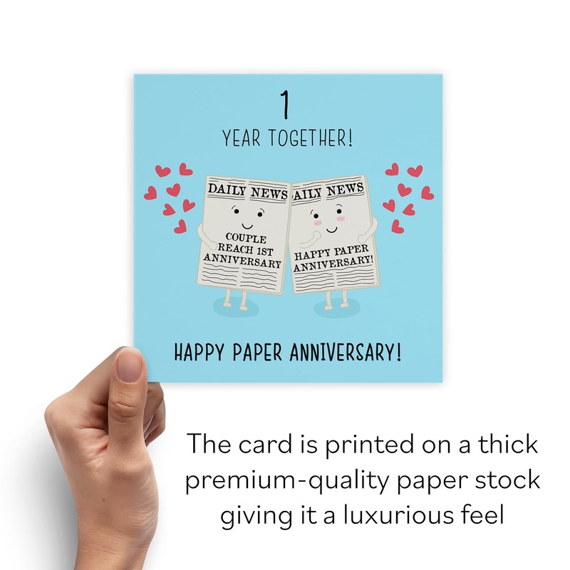 Hunts England - 1st Wedding Anniversary Card - Paper Anniversary