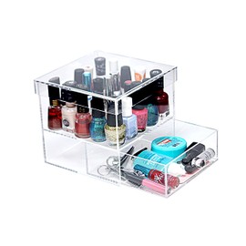 Better Display Cases Deluxe Clear Acrylic Multi Purpose Cosmetic Organizer for All of Your Cosmetics, Jewelries, Lipstick, Nail Polishes, Mani-Pedi etc. (A053-A)