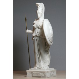 Greek Roman Goddess Athena Minerva Alabaster Statue Figure Sculpture 24.5cm