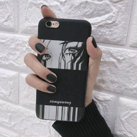 Ztcily False Nails Matte Black Short Square False Nails No Glue for Women or Girls for Christmas Valentine's Day Wedding Mother's Day